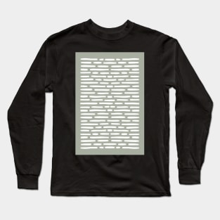 Sage green lines pattern Long Sleeve T-Shirt